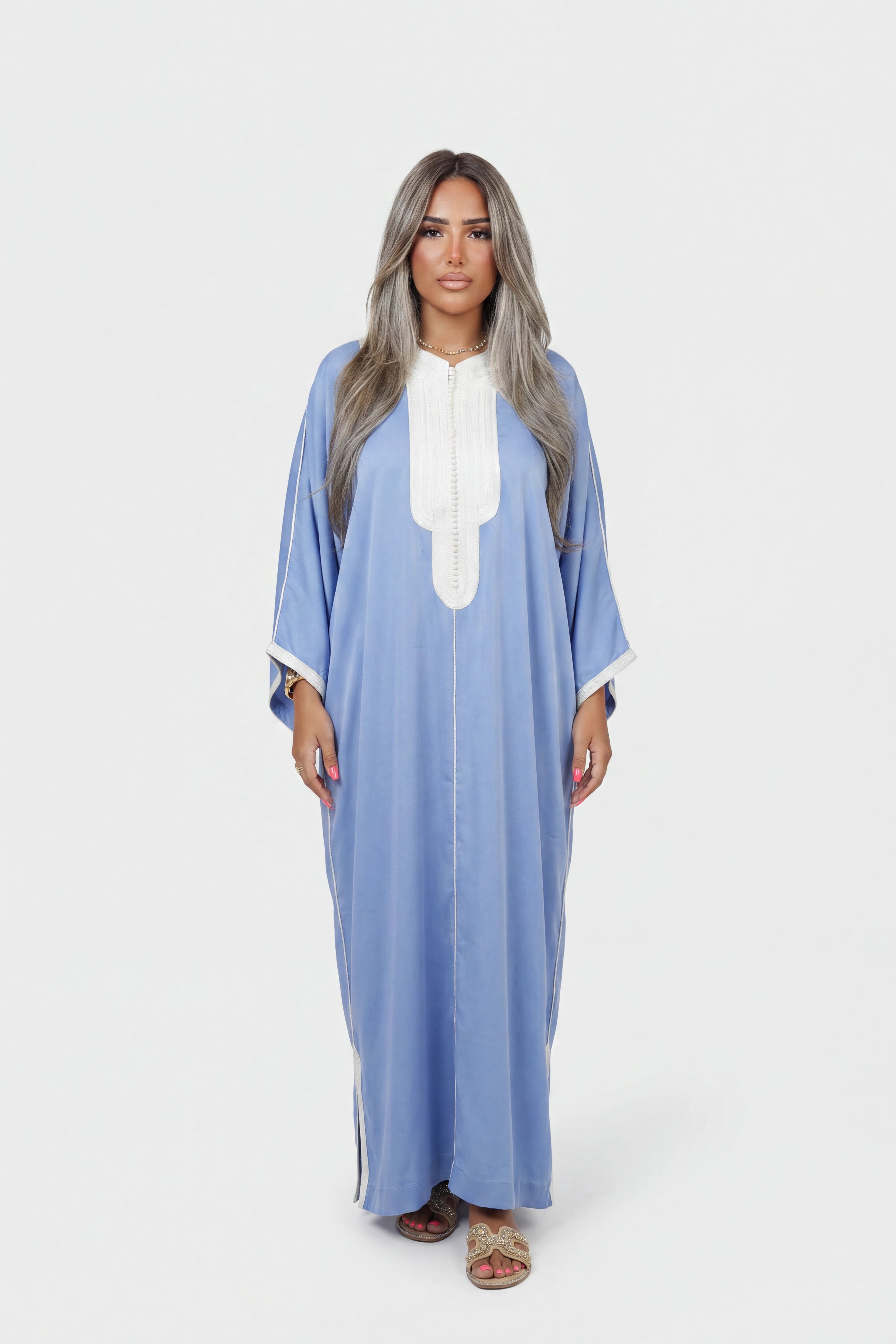 Gandoura Bledi Bleu Ciel