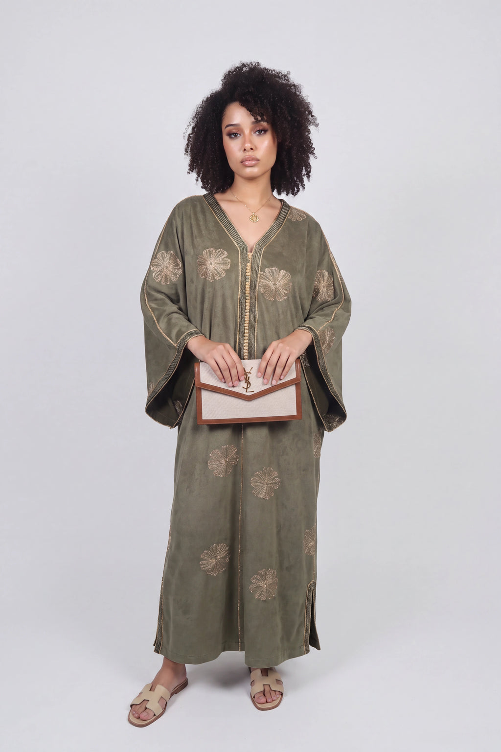 Gandoura Fleur vert