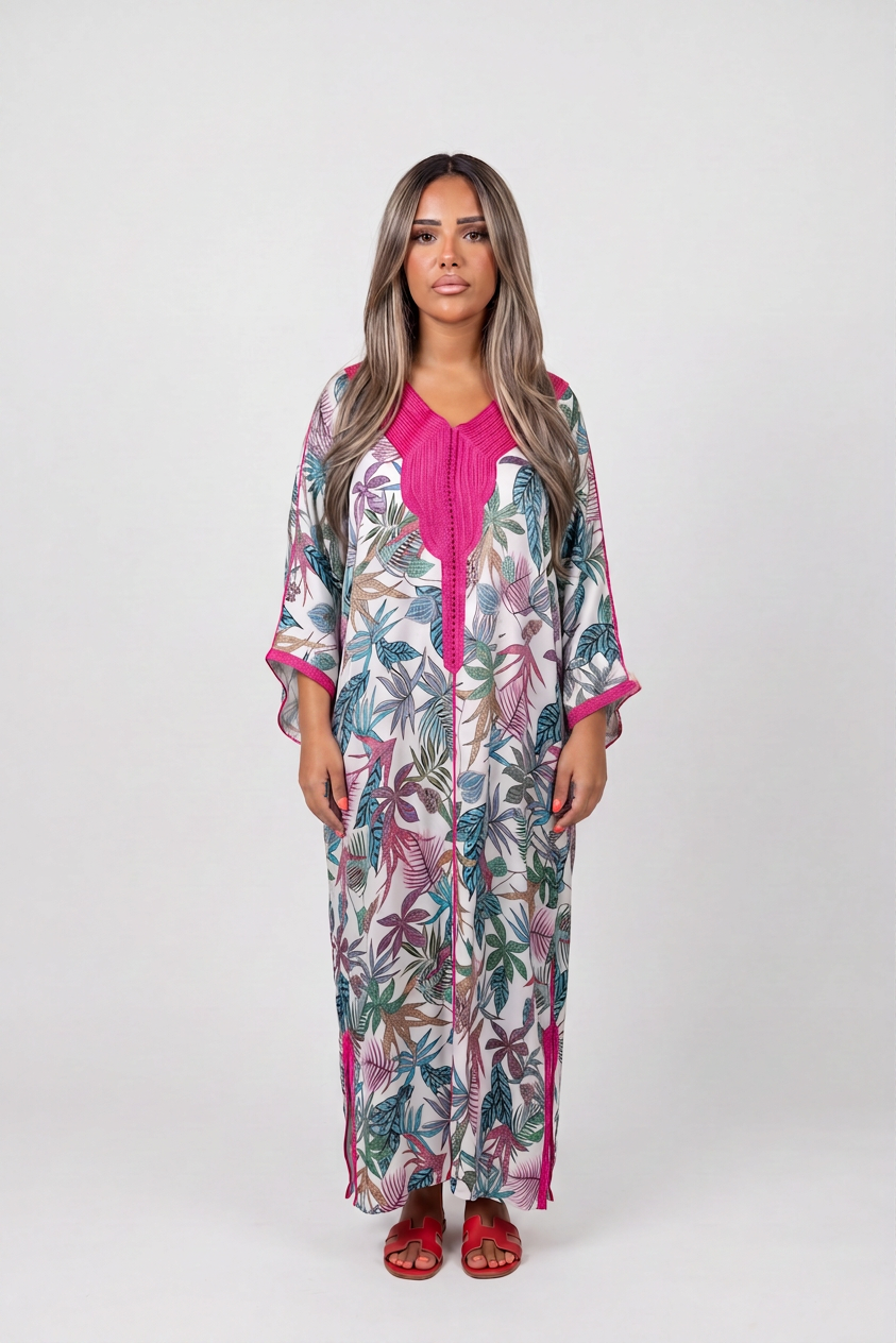 Gandoura Ghazel Rose Fuchsia