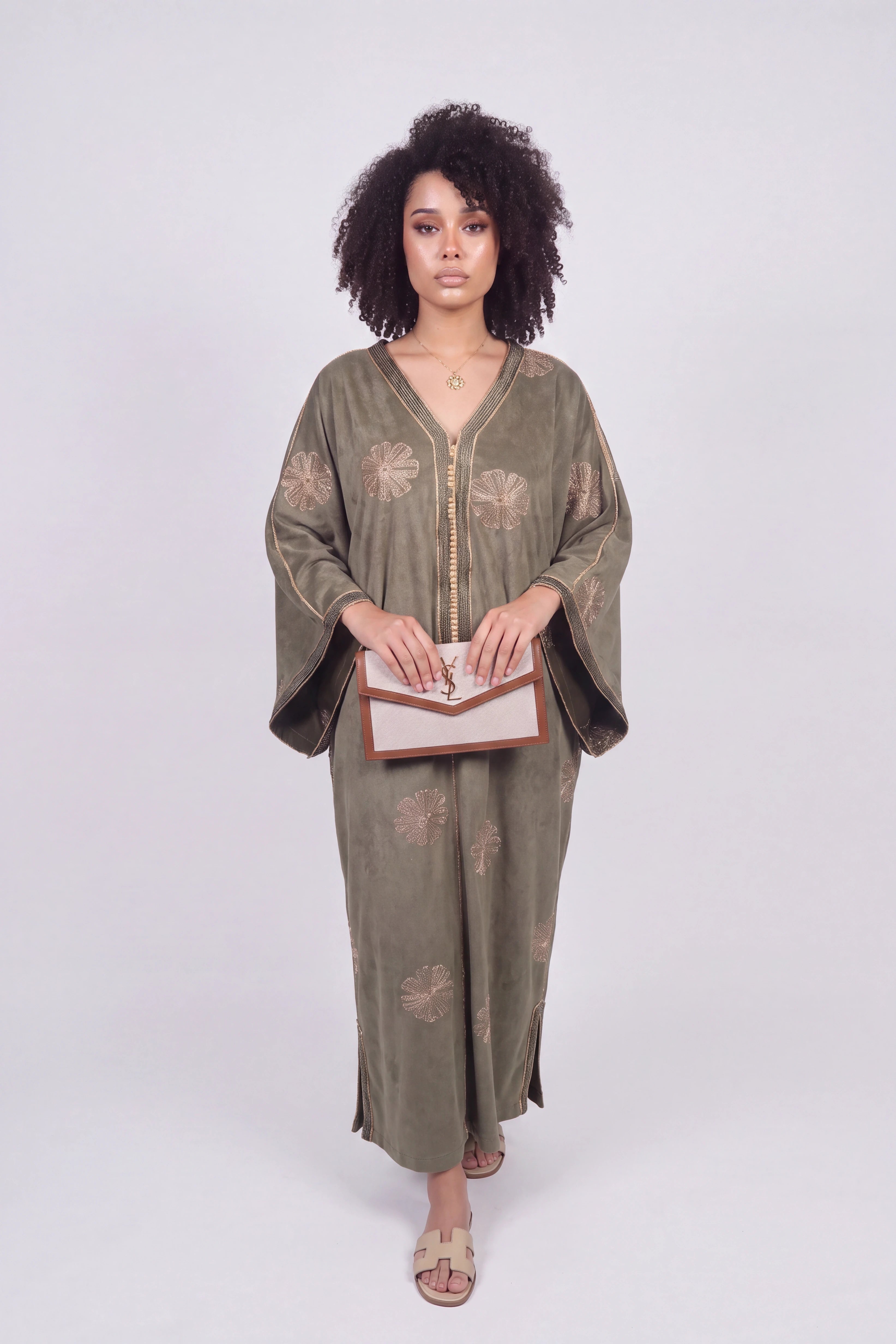 Gandoura Fleur vert