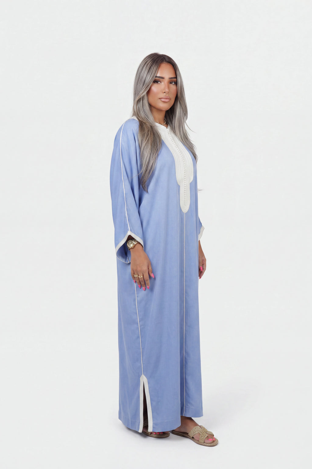 Gandoura Bledi Bleu Ciel
