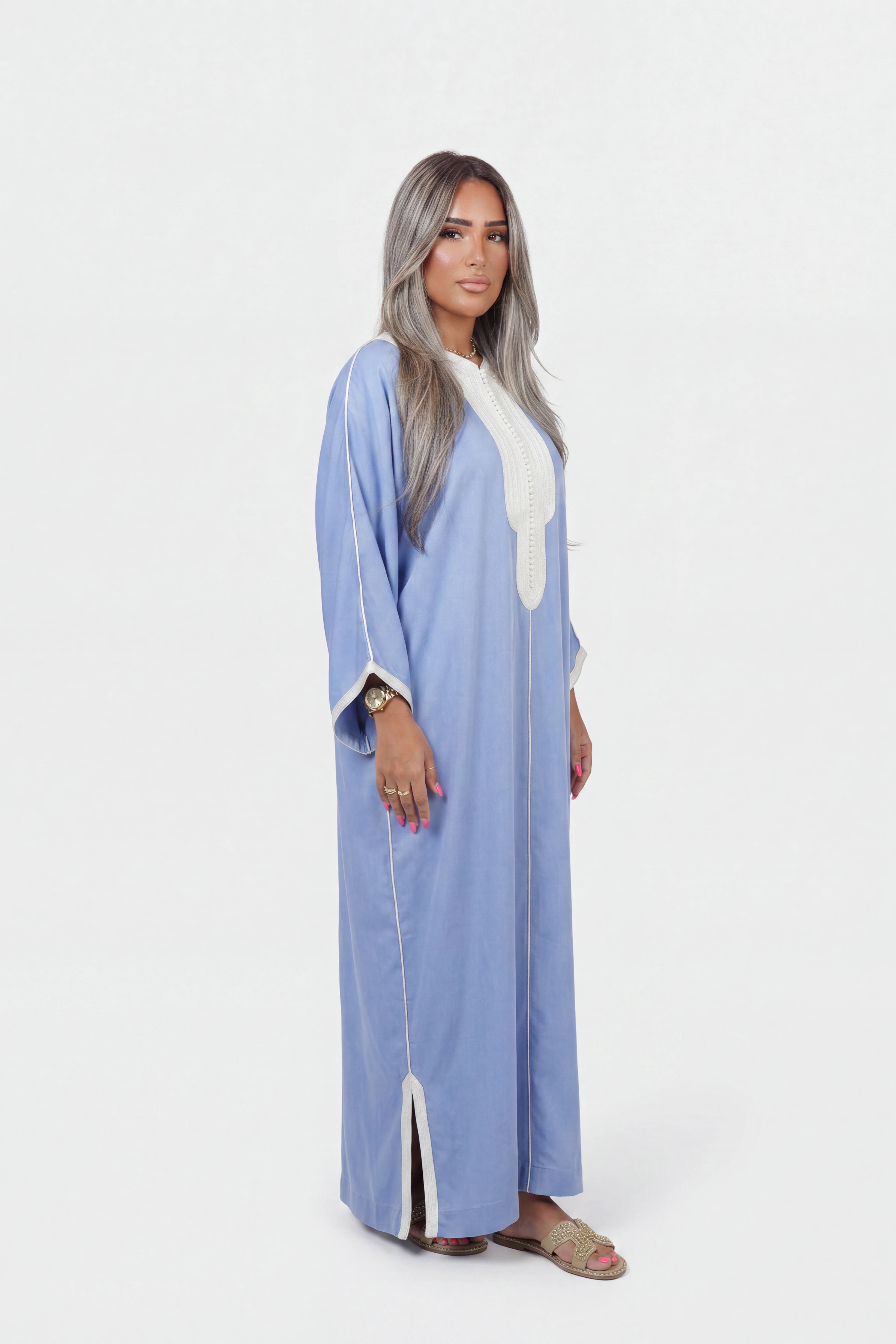 Gandoura Bledi Bleu Ciel