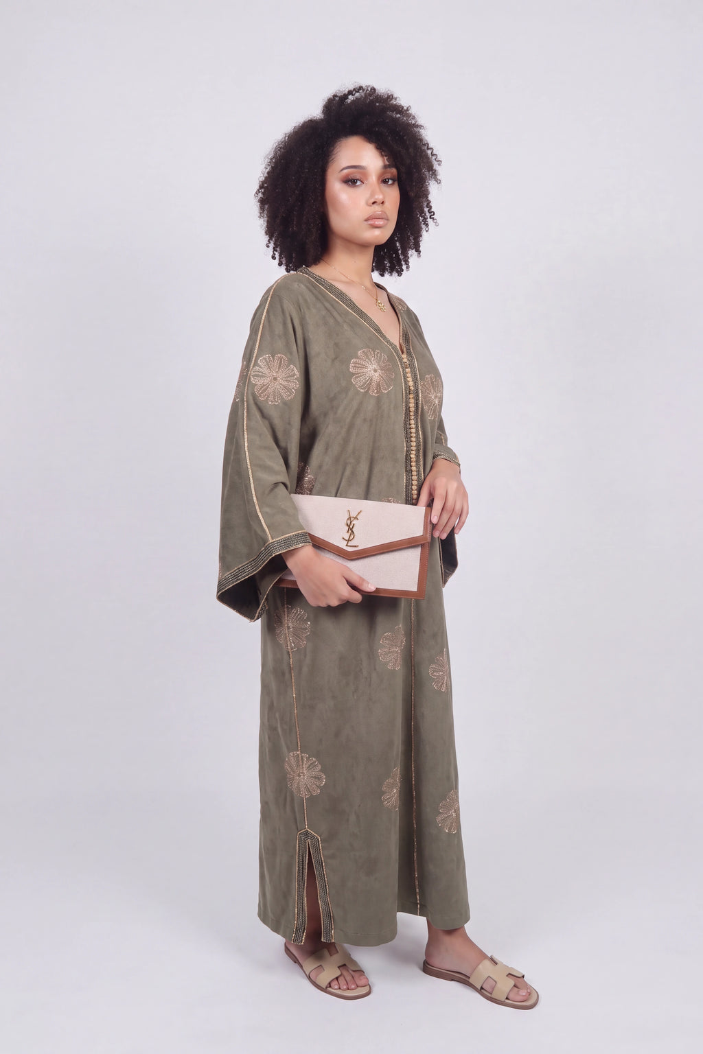 Gandoura Fleur vert