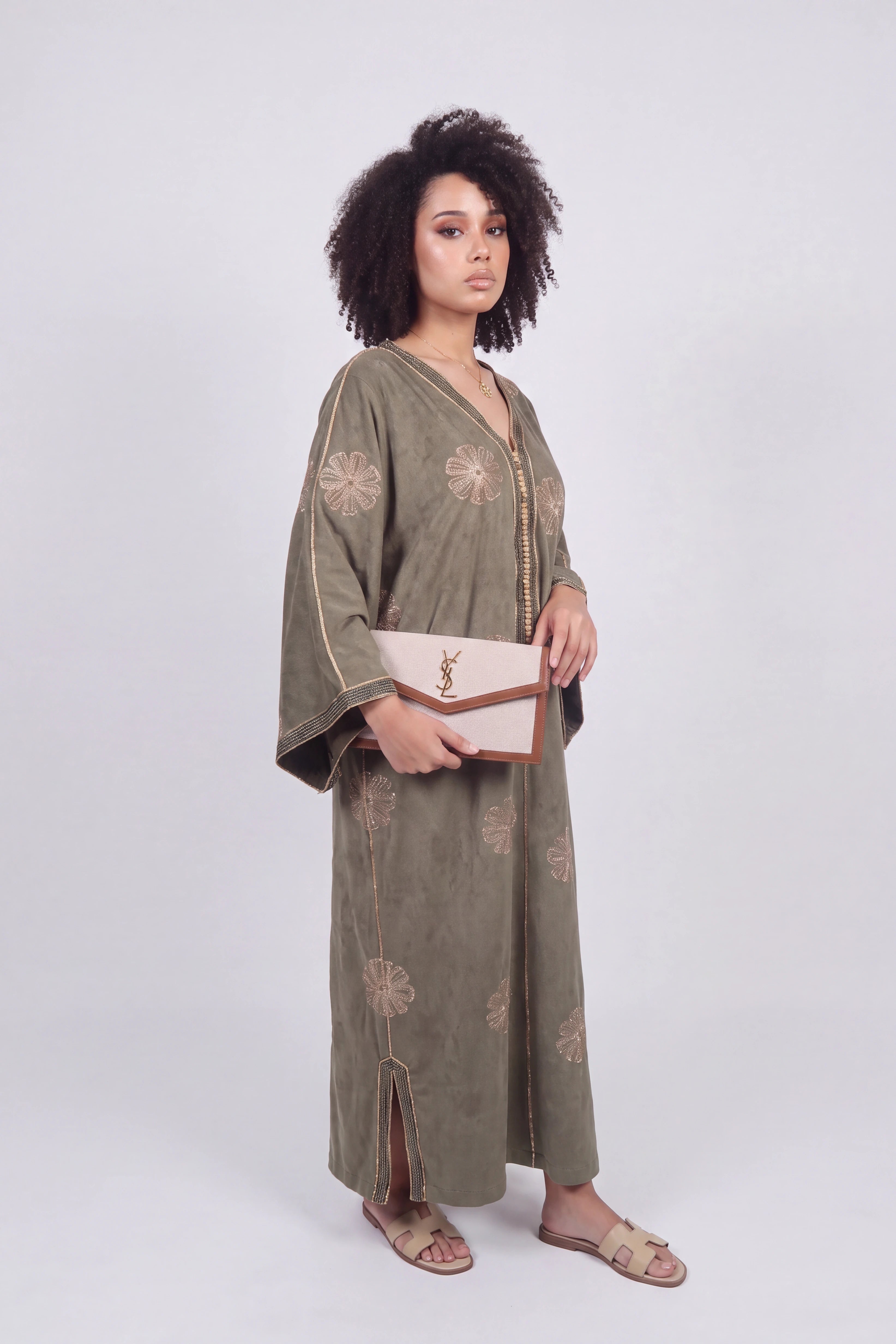 Gandoura Fleur vert