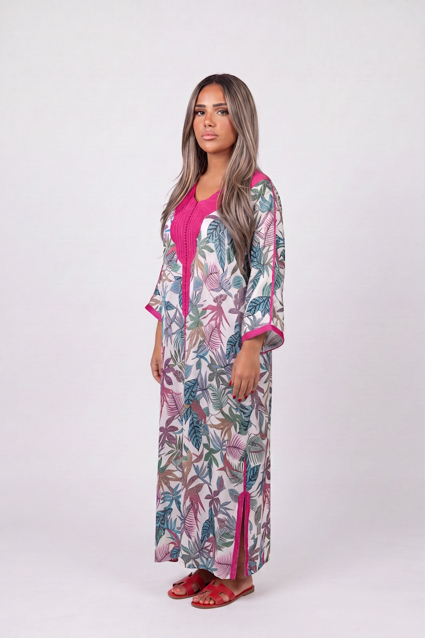 Gandoura Ghazel Rose Fuchsia
