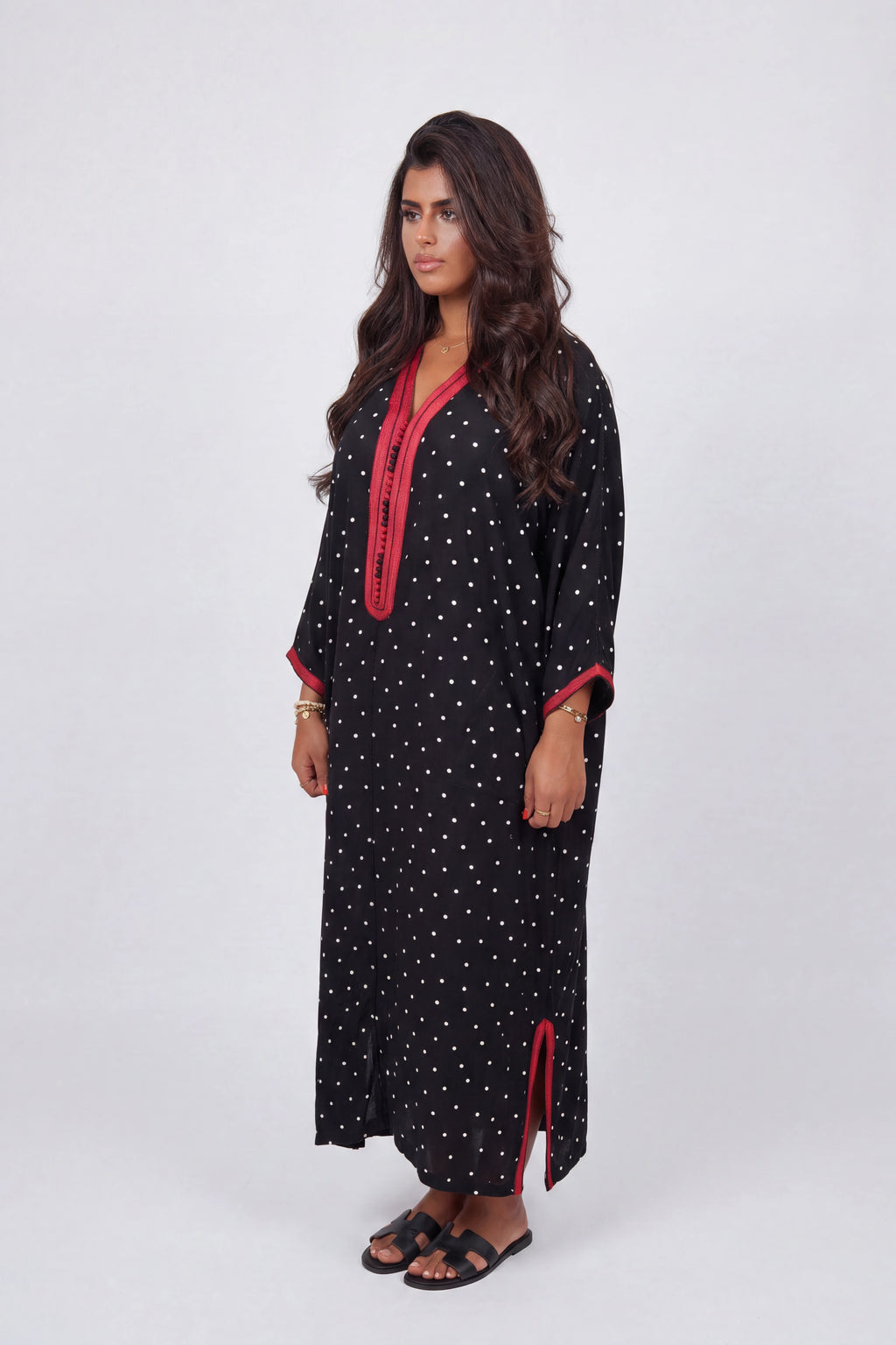 Gandoura Constellation Noir Rouge