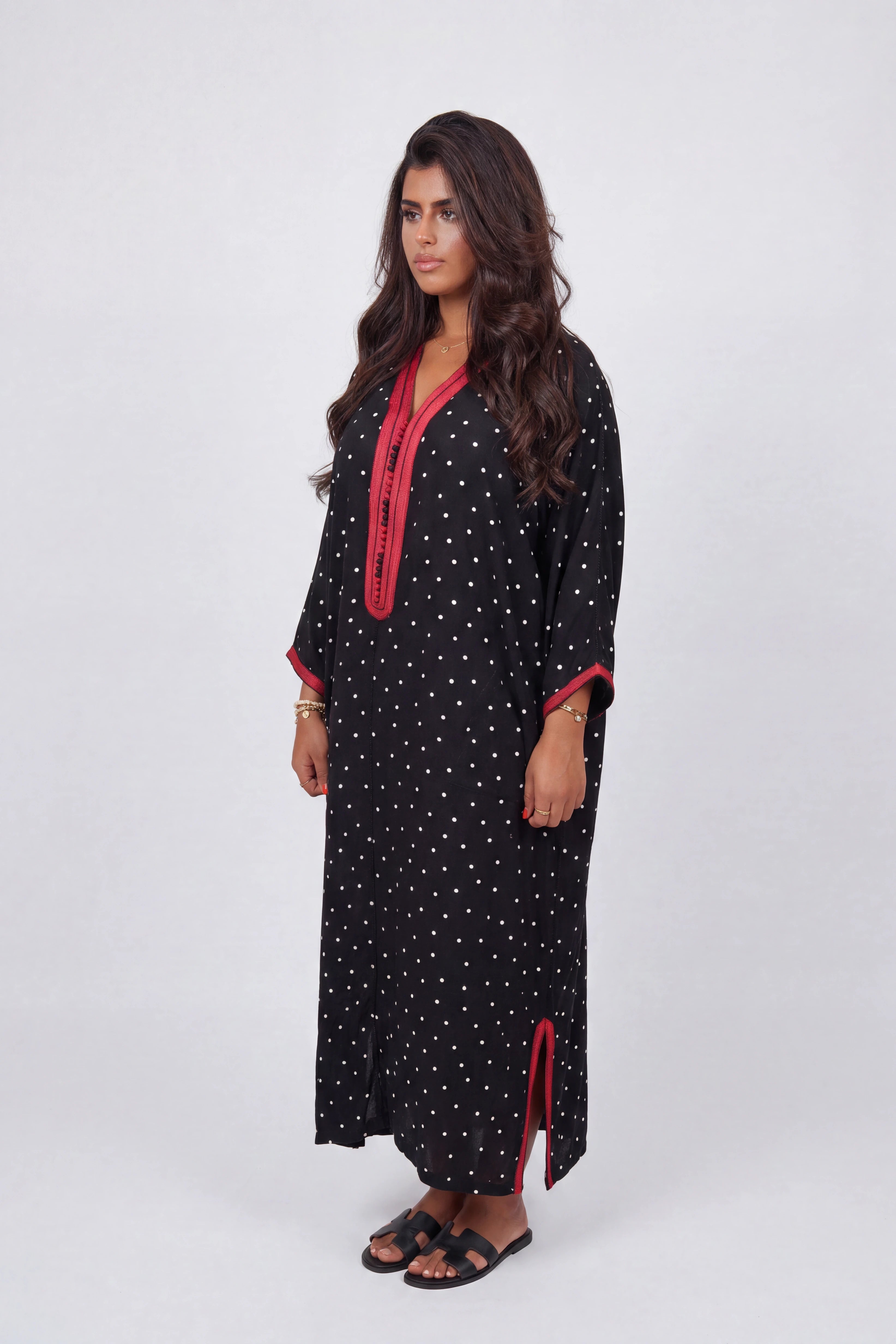 Gandoura Constellation Noir Rouge