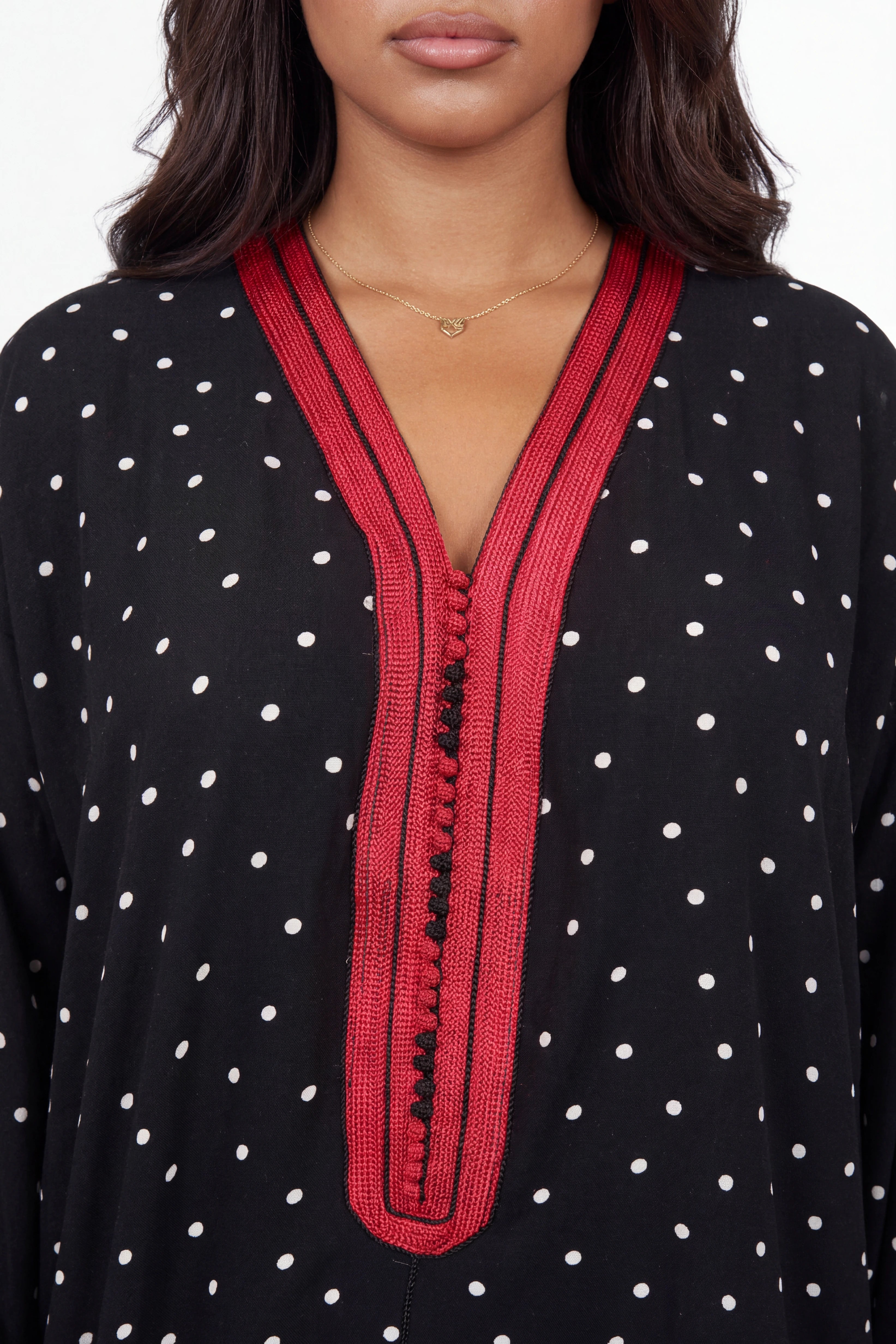 Gandoura Constellation Noir Rouge