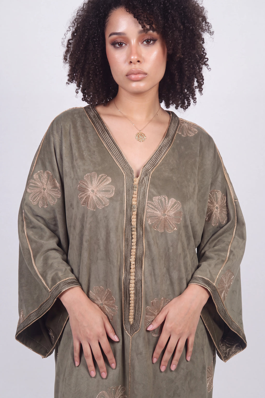 Gandoura Fleur vert