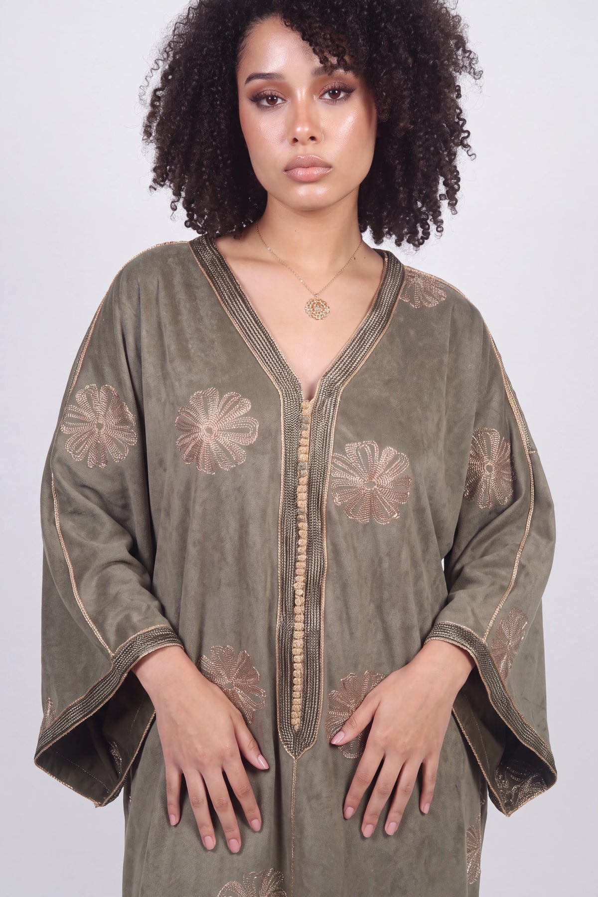 Gandoura Fleur vert