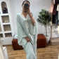Gandoura Summer souk coton lin vert d’eau