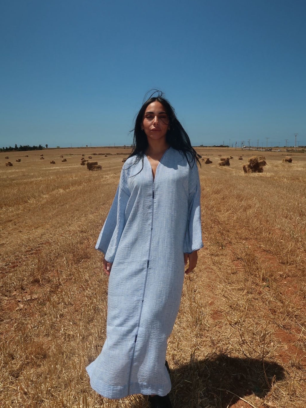 Gandoura Lin Bleue