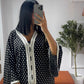Gandoura noire petit pois