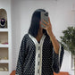 Gandoura noire petit pois