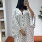 Gandoura blanche petit poids noire