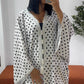 Gandoura blanche petit poids noire