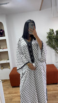 Gandoura Petit Pois sfifa Blanc