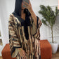 Gandoura zèbre marron