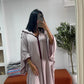 Jellaba Hafsa lin marron