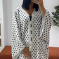 Gandoura blanche petit poids noire