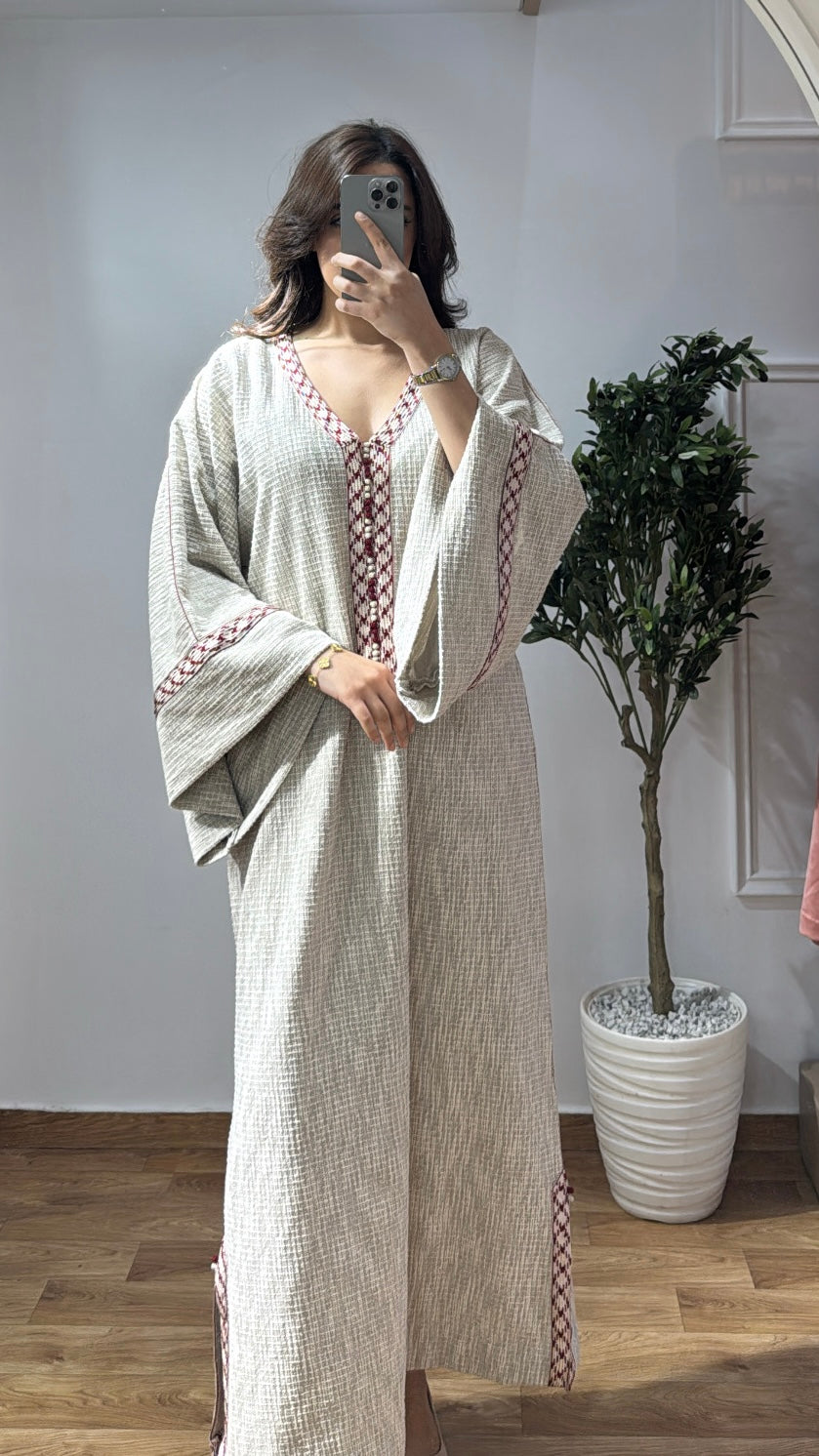 Gandoura Tweed rouge