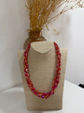 Collier roulé rouge perle de sawak