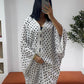 Gandoura blanche petit poids noire