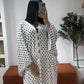 Gandoura blanche petit poids noire